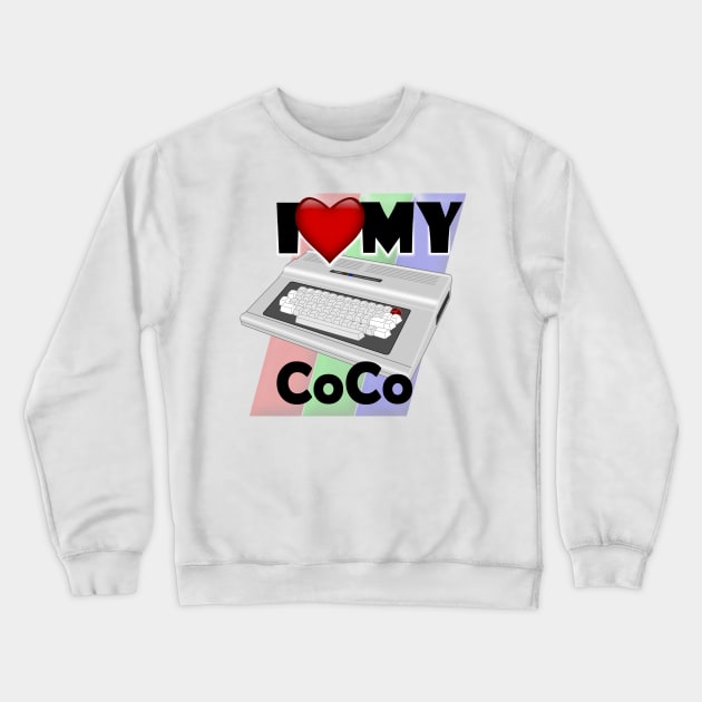 I love my CoCo background Crewneck Sweatshirt by sgarciav